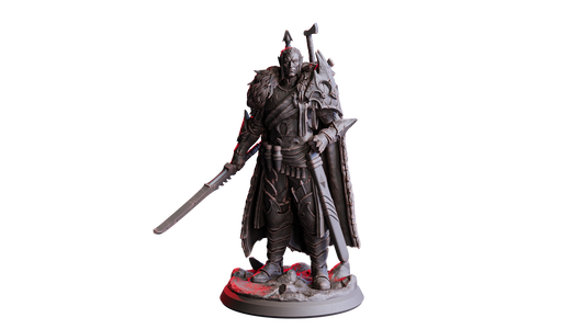 Crimson Knight 01 – 32mm Miniatur aus Resin | Flesh of Gods – Crimson Frost | Tabletop & RPG Figur