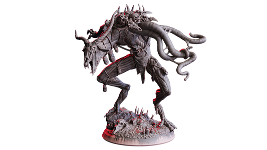 Goat Idol | 32 mm Resin Miniatur (75 mm Base) | Flesh of Gods – The Devil’s Offspring | Chaotisches Dämonenidol für Tabletop & Rollenspiel