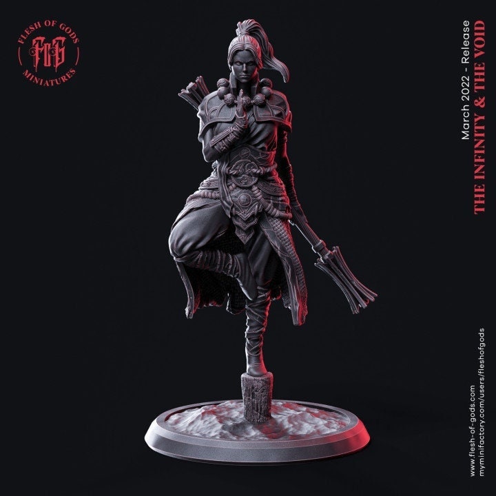 Thalia Balran - ein Mönch (Hero) 32mm Tabletop Fantasy D&D Gaming Dungeons and Dragons Pathfinder DSA Flesh of Gods