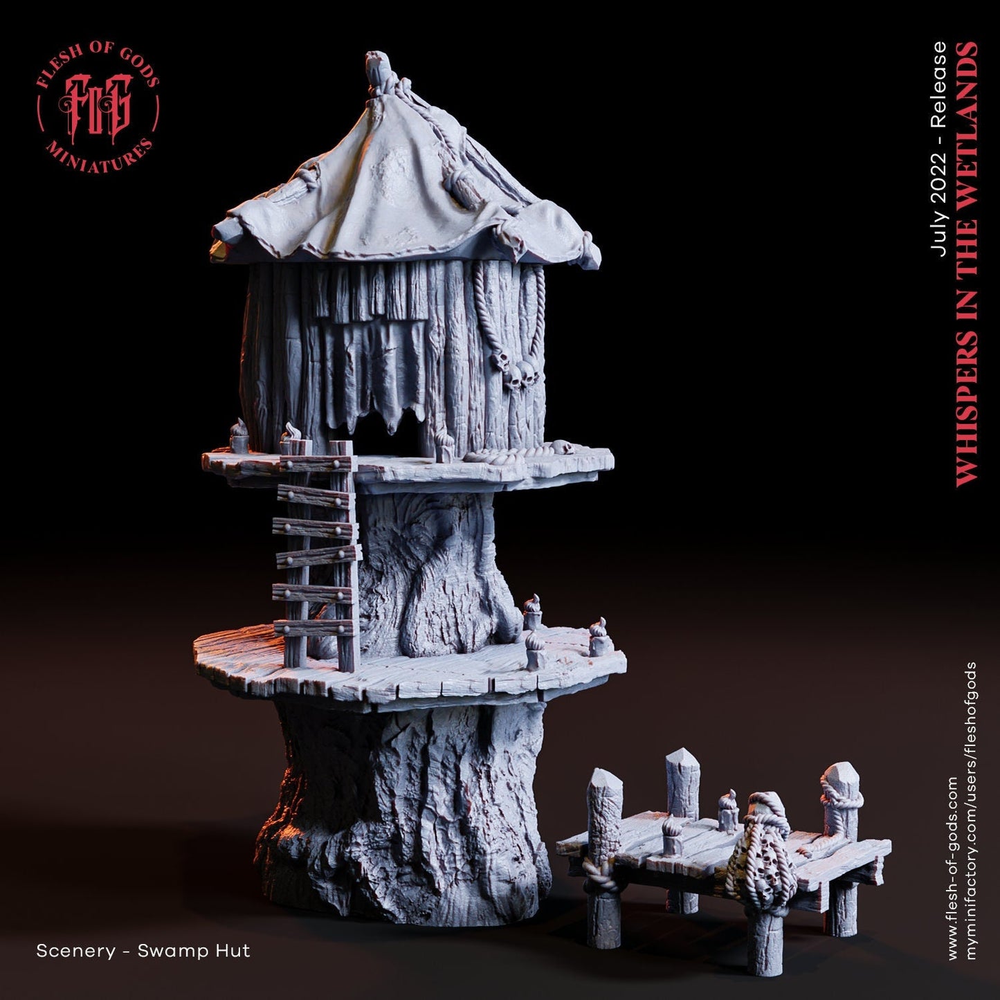 Sumpfhütte (Scenery) 28mm Tabletop Fantasy D&D Dungeons and Dragons Pathfinder DSA Flesh of Gods