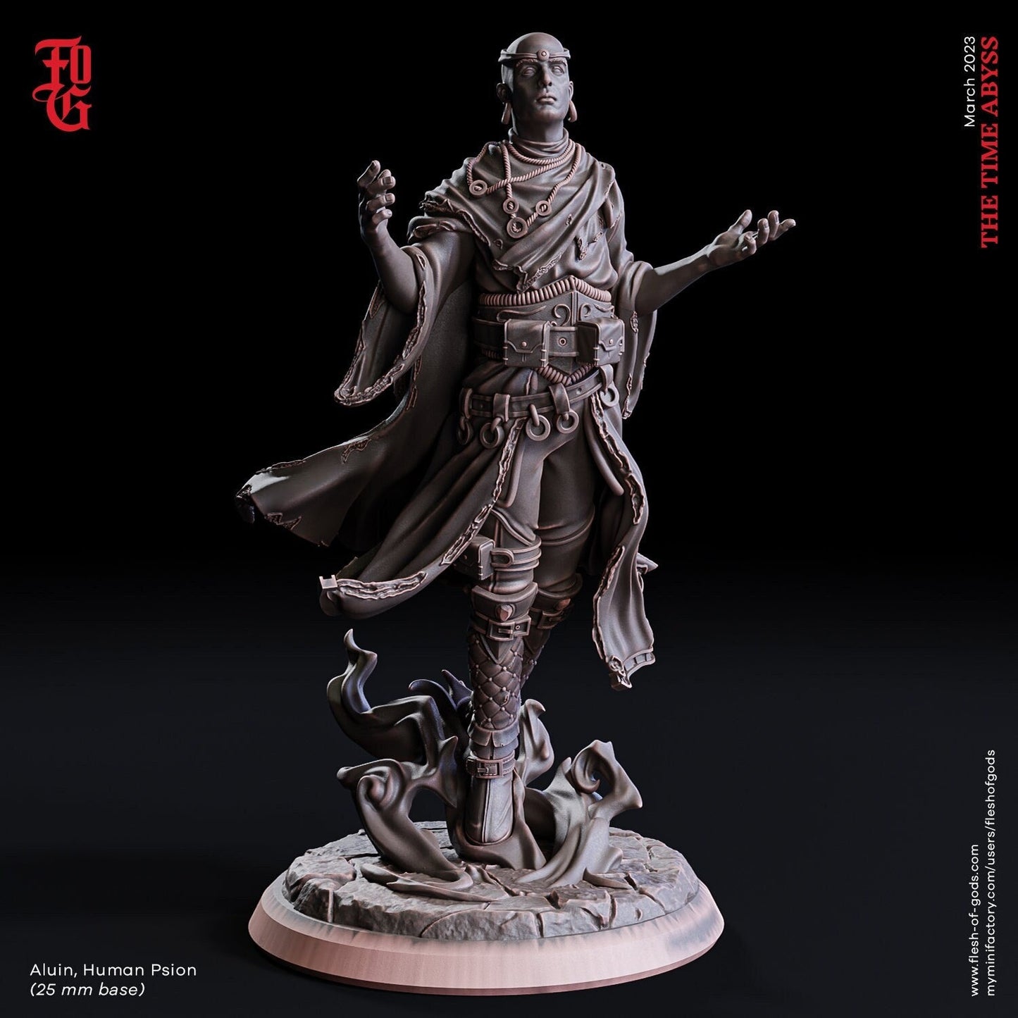 Aluin - menschlicher Psion (Hero) 32mm Tabletop Fantasy D&D Dungeons and Dragons Pathfinder DSA Flesh of Gods