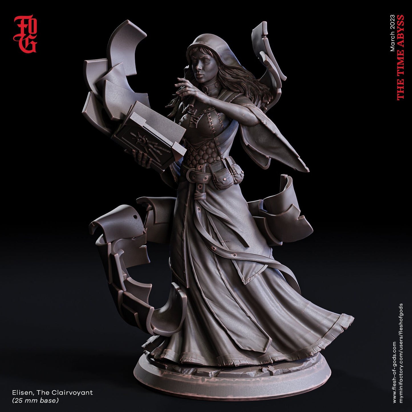 Elisen, die Hellseherin (NPC) 32mm Tabletop Fantasy D&D Dungeons and Dragons Pathfinder DSA Flesh of Gods
