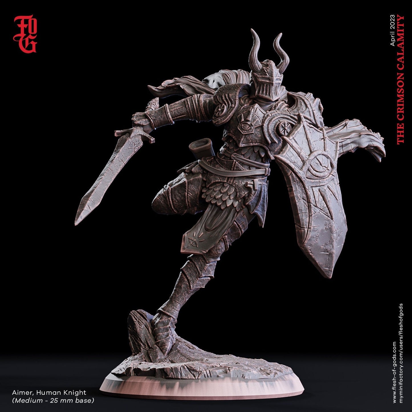 Aimer, Ritter (Hero) 32mm Tabletop Fantasy D&D Dungeons and Dragons Pathfinder DSA Flesh of Gods