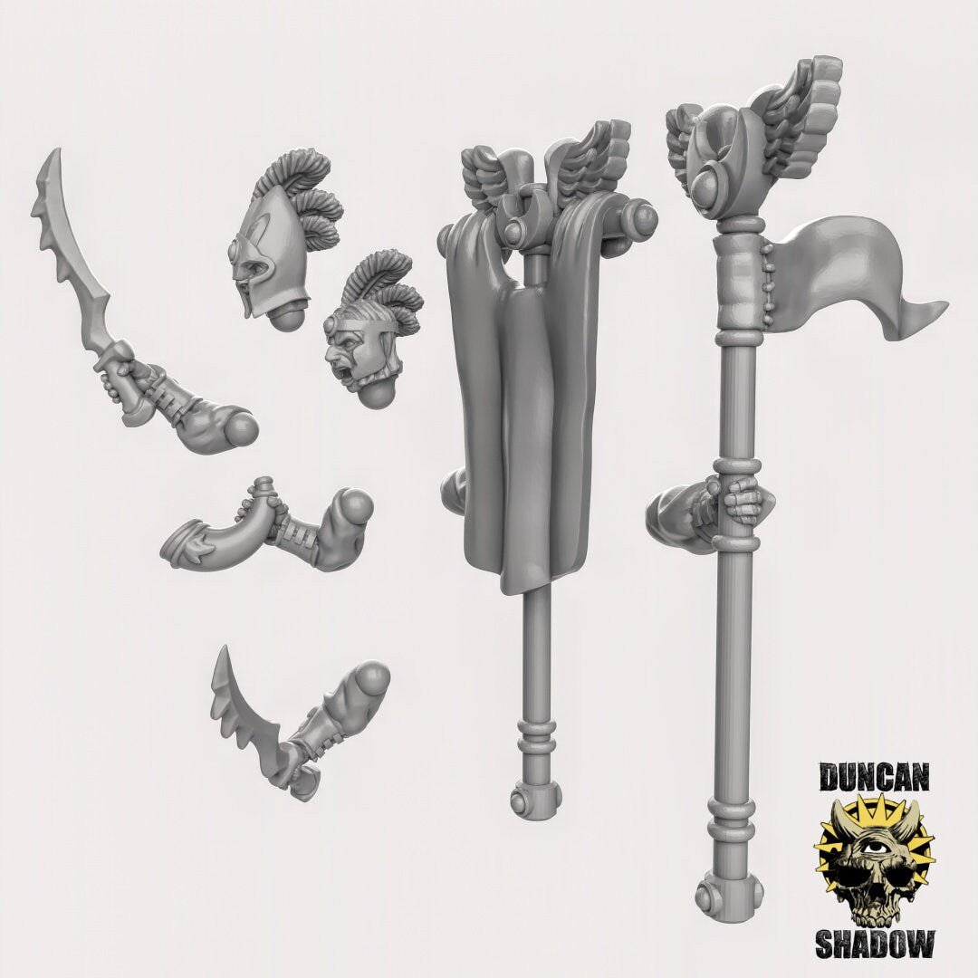 Hochelfen Kommando MULTIPARTKIT 32mm Tabletop D&D Dungeons and Dragons Pathfinder DSA Duncan Shadow