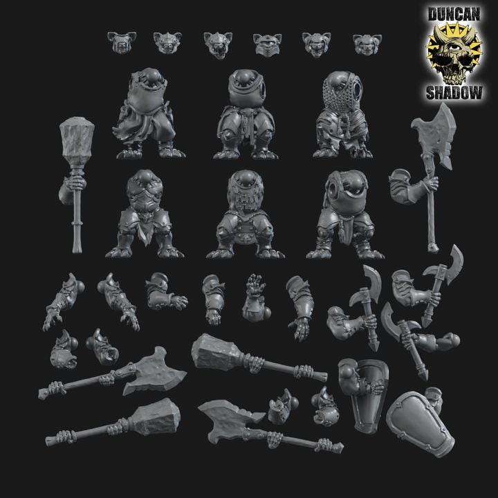 Multipart Kit für Gnolls in Rüstung 32mm Tabletop Fantasy Gaming D&D Dungeons and Dragons Pathfinder DSA Duncan Shadow