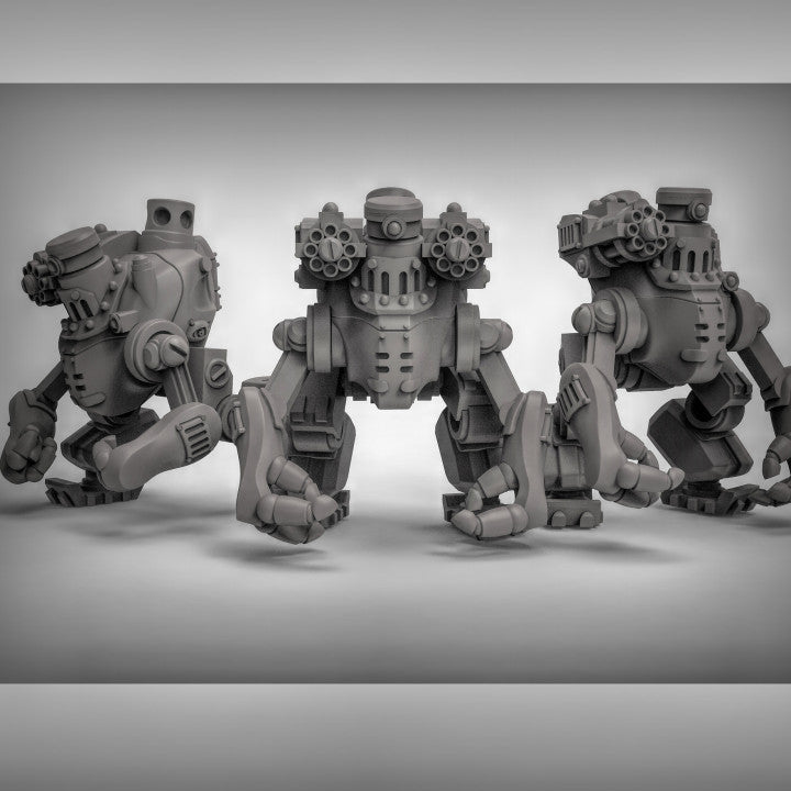 Bullige Roboter – Resin-Miniaturen für Wargaming oder Pen und Paper