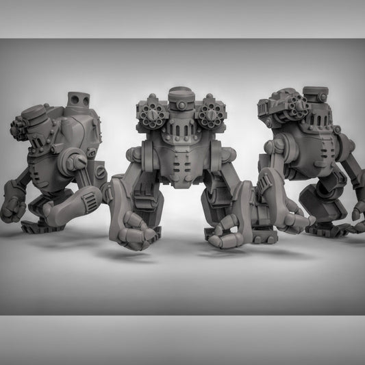 Bullige Roboter – Resin-Miniaturen für Wargaming oder Pen und Paper