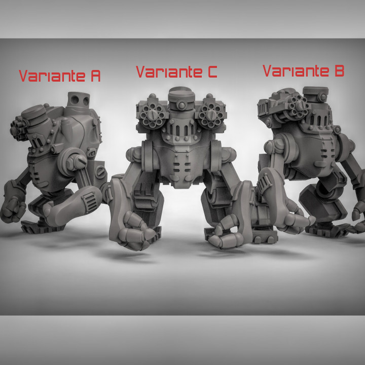 Bullige Roboter – Resin-Miniaturen für Wargaming oder Pen und Paper