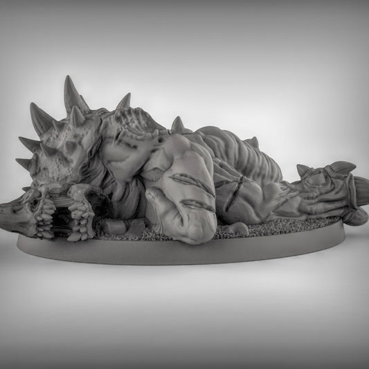 Toter Kaiju – ABS-Miniatur für Wargaming oder Pen und Paper