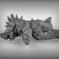 Toter Kaiju – ABS-Miniatur für Wargaming oder Pen und Paper