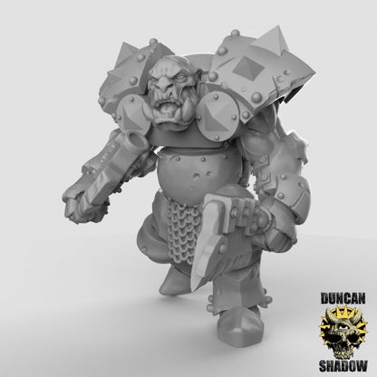 Gepanzerte Orks – 32mm Resin Miniaturen für Tabletop, Wargaming & Pen & Paper | Tabletop Elements by Duncan Shadow