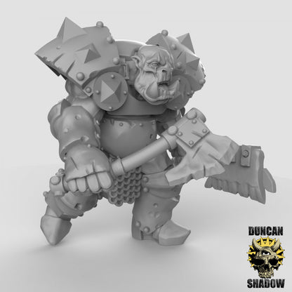 Gepanzerte Orks – 32mm Resin Miniaturen für Tabletop, Wargaming & Pen & Paper | Tabletop Elements by Duncan Shadow