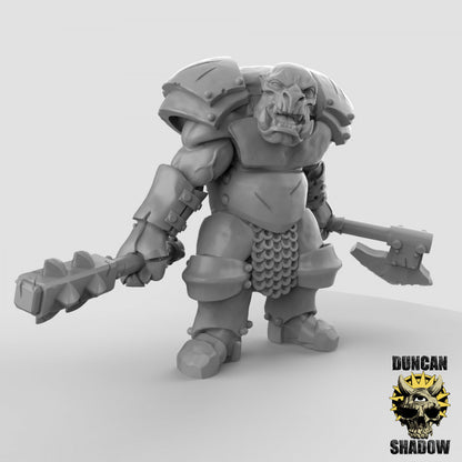 Gepanzerte Orks – 32mm Resin Miniaturen für Tabletop, Wargaming & Pen & Paper | Tabletop Elements by Duncan Shadow