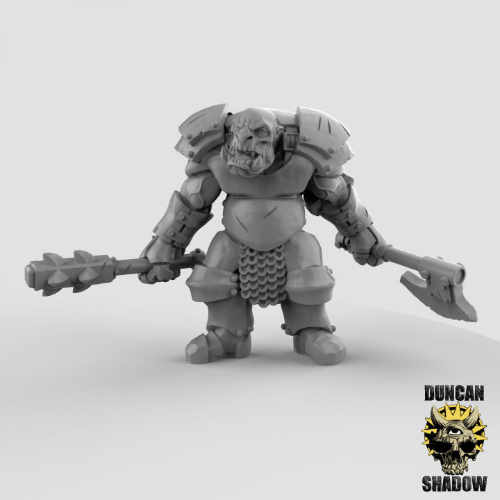 Gepanzerte Orcs – Resin-Miniaturen für Wargaming oder Pen und Paper