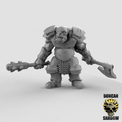 Gepanzerte Orks – 32mm Resin Miniaturen für Tabletop, Wargaming & Pen & Paper | Tabletop Elements by Duncan Shadow
