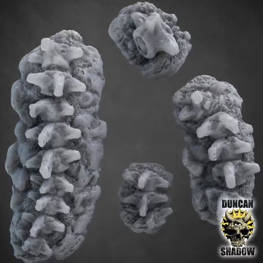 Bone Spine Ridge Terrain - 32mm Tabletop Scatter for Wargaming, D&D, Pathfinder, DSA - 4 Variants by Duncan Shadow