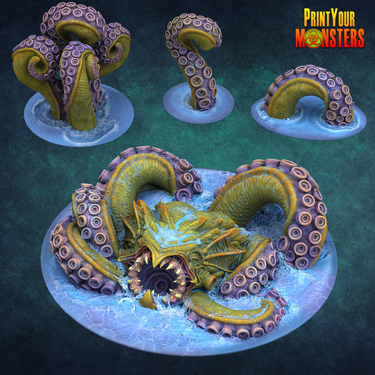 Kraken der Tiefsee – Ocean Pack Edition | 3D-gedruckte Miniaturen aus Resin | Für Tabletop & Rollenspiel