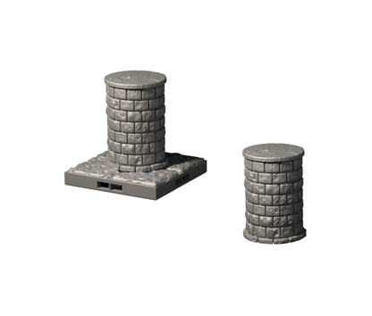 Dragonlock Säulenelement | Fat Dragon Games Dungeon Terrain | 3D gedruckte Säule mit/ohne Base für Tabletop (28–32 mm)