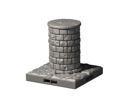 Dragonlock Säulenelement | Fat Dragon Games Dungeon Terrain | 3D gedruckte Säule mit/ohne Base für Tabletop (28–32 mm)