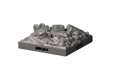 Bodenelement mit Trümmern