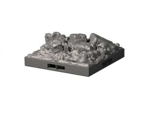 Bodenelement mit Trümmern