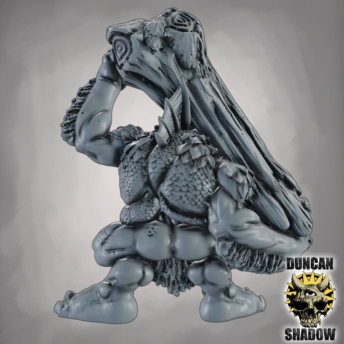 Baumstammwerfer Troll – 32mm Resin Miniatur für Tabletop, Wargaming & Pen & Paper | Design by Duncan Shadow
