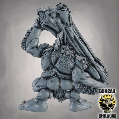 Baumstammwerfer Troll – 32mm Resin Miniatur für Tabletop, Wargaming & Pen & Paper | Design by Duncan Shadow