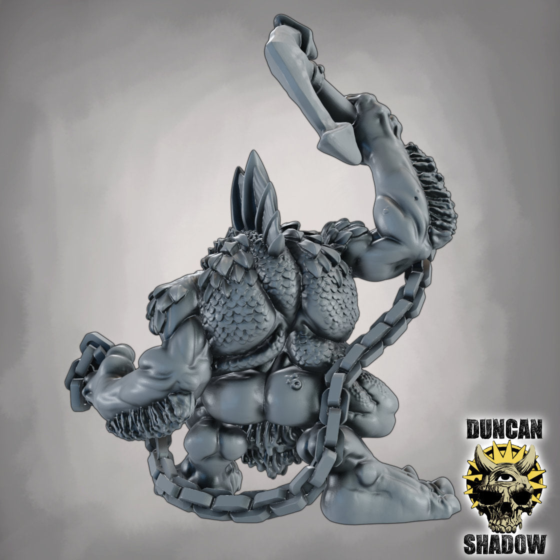 Anker Troll – 32mm Resin Miniatur für Tabletop, Wargaming & Pen & Paper | Design by Duncan Shadow