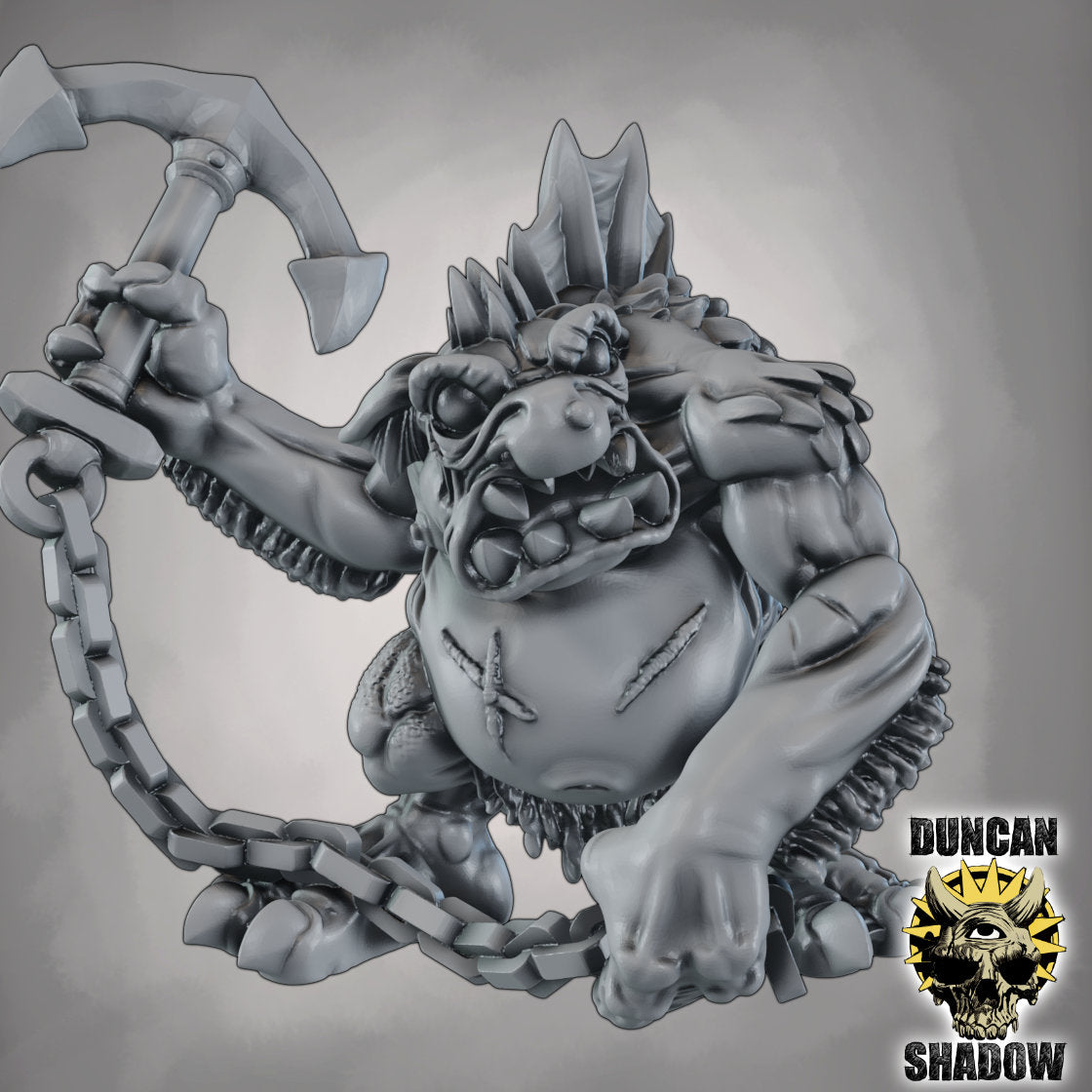 Anker Troll – 32mm Resin Miniatur für Tabletop, Wargaming & Pen & Paper | Design by Duncan Shadow