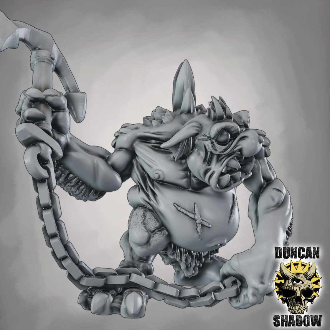 Anker Troll – 32mm Resin Miniatur für Tabletop, Wargaming & Pen & Paper | Design by Duncan Shadow