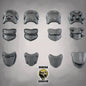 Kitbashing Set – 12 einzigartige Schulterplatten-Paare im 32mm Maßstab | Resin Bits für Miniaturen & Eigenkreationen | Design by Duncan Shadow