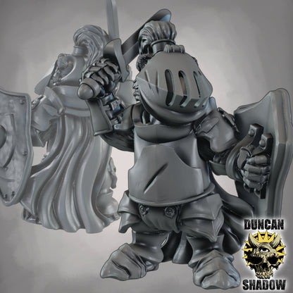 Krieger des Dachs-Volks mit Schwert & Schild – 32mm Resin Miniaturen für Tabletop, Wargaming & Pen & Paper | Design by Duncan Shadow