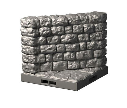 Diagonale Dungeon-Wand | Dragonlock Terrain von Fat Dragon Games | 3D gedrucktes Modul für Tabletop & Rollenspiel (28–32 mm)