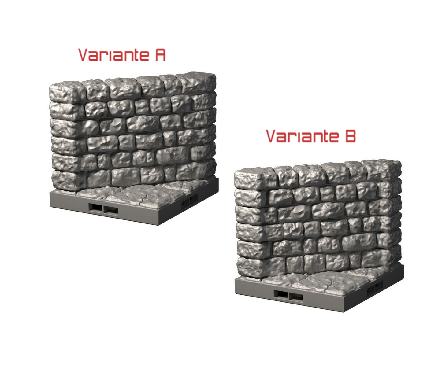 Diagonale Dungeon-Wand | Dragonlock Terrain von Fat Dragon Games | 3D gedrucktes Modul für Tabletop & Rollenspiel (28–32 mm)