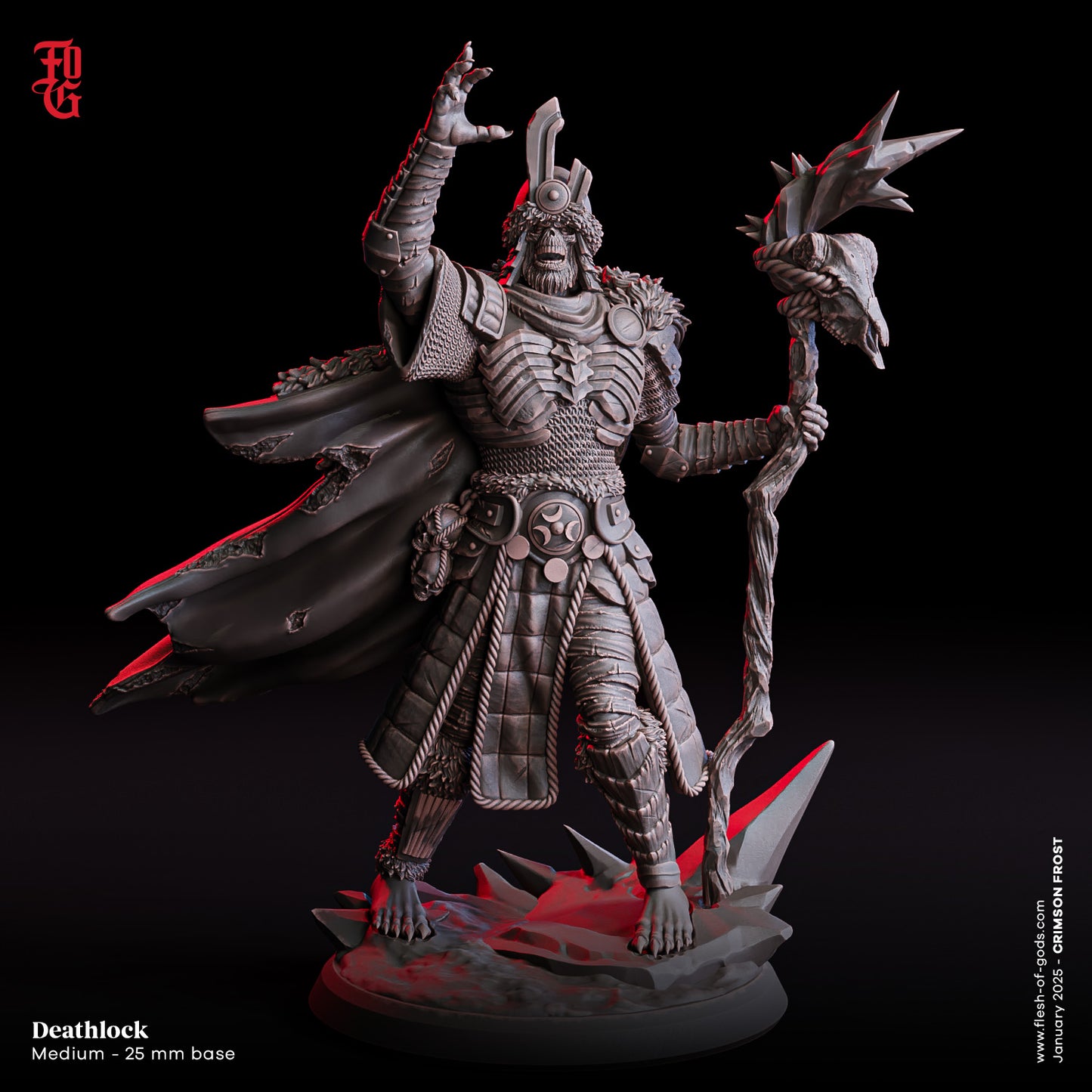 Verrou de la Mort – Figurine 32mm en résine | Flesh of Gods – Crimson Frost | Figurine Tabletop & RPG