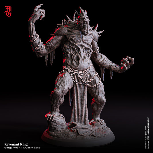 The Revenant King – 32mm Miniatur aus Resin | Flesh of Gods – Crimson Frost | Tabletop & RPG Figur