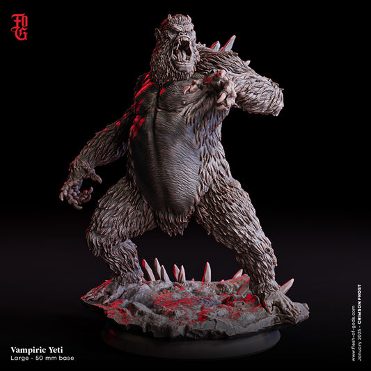 Vampiric Yeti – 32mm Miniatur aus Resin | Flesh of Gods – Crimson Frost | Tabletop & RPG Figur