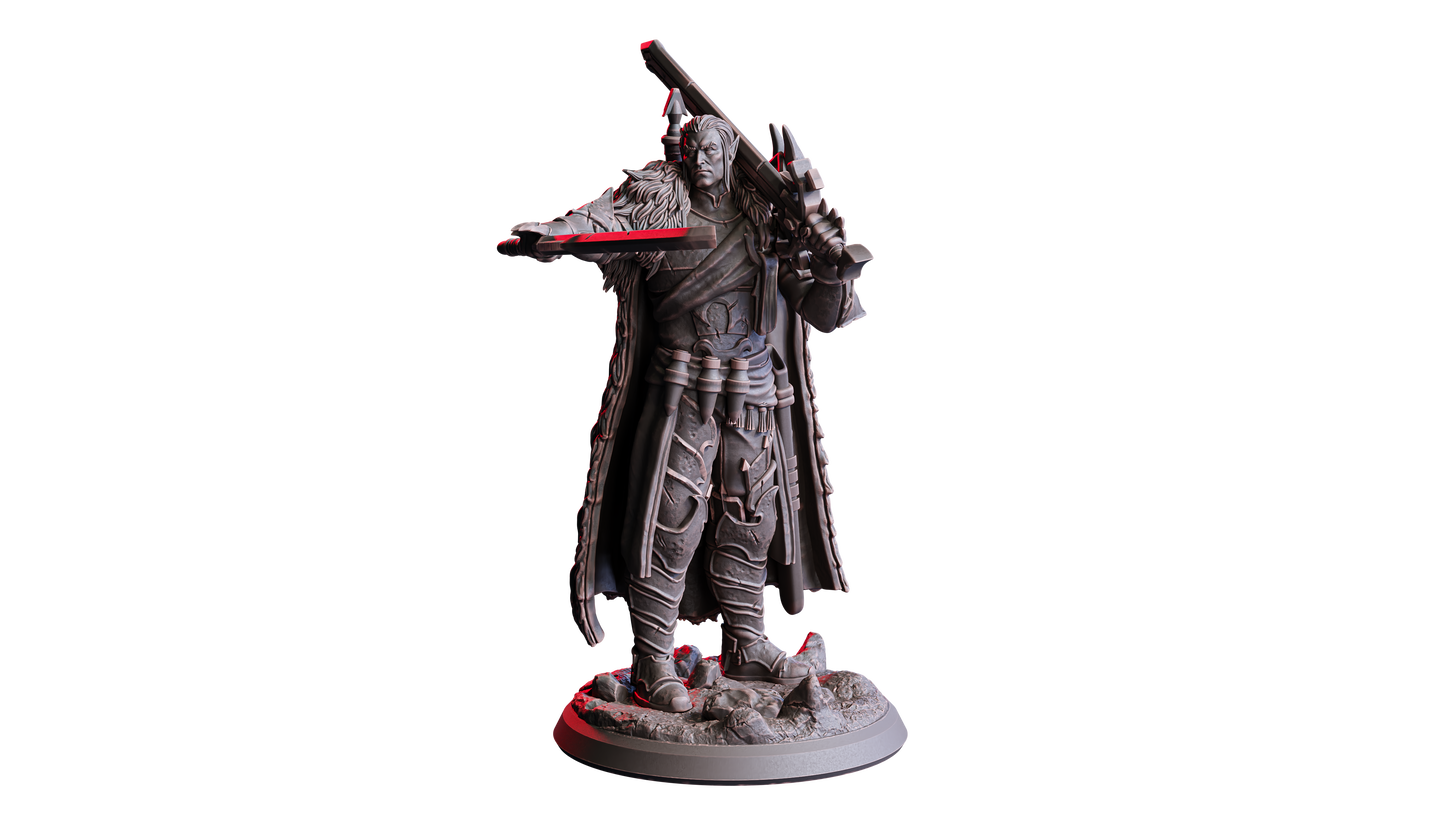 Chevalier Pourpre 02 – Figurine 32mm en résine | Flesh of Gods – Crimson Frost | Figurine Tabletop & RPG