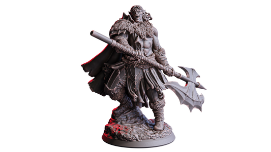 Valrok, Blood Rage – 32mm Miniatur aus Resin | Flesh of Gods – Crimson Frost | Tabletop & RPG Figur