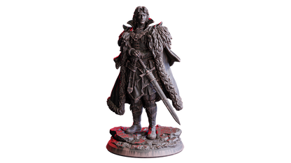 Aldric, Requiem d'Hiver (Guerrier Vampire) – Figurine 32mm en résine | Flesh of Gods – Crimson Frost | Figurine Tabletop & RPG