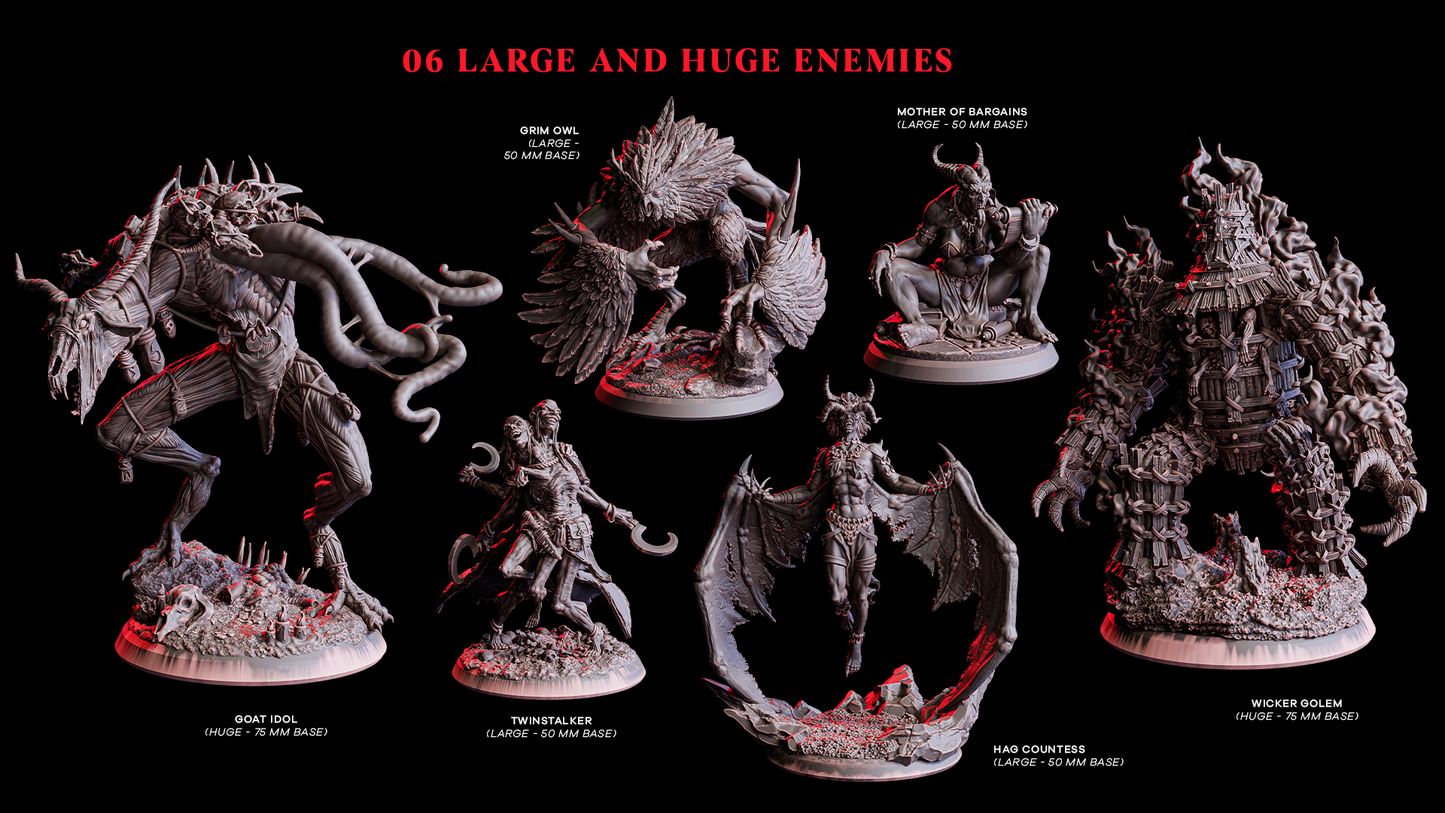 Azroth – Endless Oath | XXL 32 mm Resin Miniatur (125 mm Base) | Flesh of Gods – The Devil’s Offspring | Dämonenboss für Tabletop & Rollenspiel