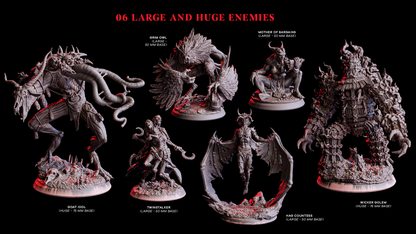 Azroth – Endless Oath | XXL 32 mm Resin Miniatur (125 mm Base) | Flesh of Gods – The Devil’s Offspring | Dämonenboss für Tabletop & Rollenspiel