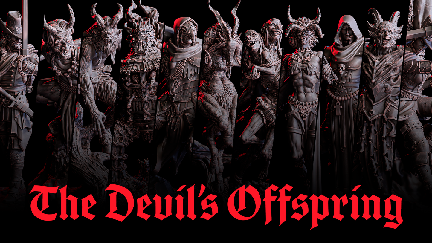 Azroth – Endless Oath | XXL 32 mm Resin Miniatur (125 mm Base) | Flesh of Gods – The Devil’s Offspring | Dämonenboss für Tabletop & Rollenspiel