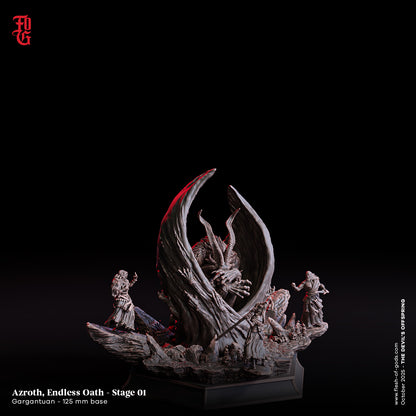 Azroth – Endless Oath | XXL 32 mm Resin Miniatur (125 mm Base) | Flesh of Gods – The Devil’s Offspring | Dämonenboss für Tabletop & Rollenspiel