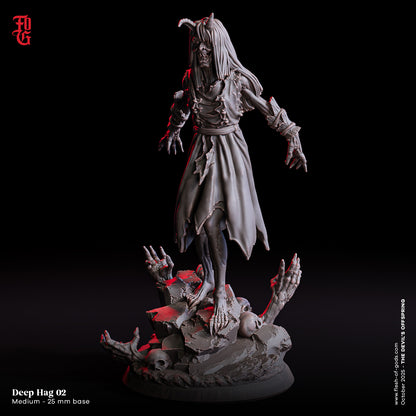 Deep Hag | 32 mm Resin Miniatur | Flesh of Gods – The Devil’s Offspring | Chaotische Hexe für Tabletop & Rollenspiel
