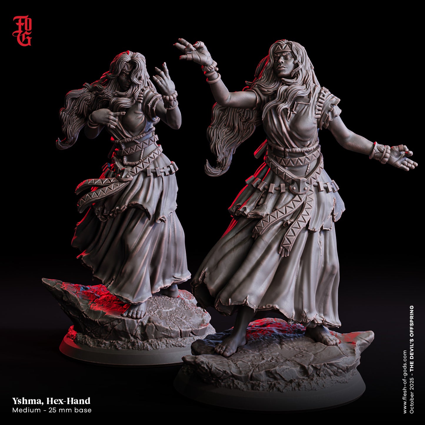 Yshma – The Hex-Hand | 32 mm Resin Miniatur | Flesh of Gods – The Devil’s Offspring | Tabletop & RPG Figur