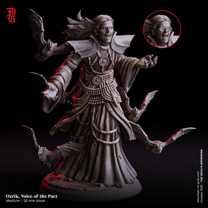 Ozrik – Voice of the Pact | 32 mm Resin Miniatur | Flesh of Gods – The Devil’s Offspring | Tabletop & Rollenspiel Figur