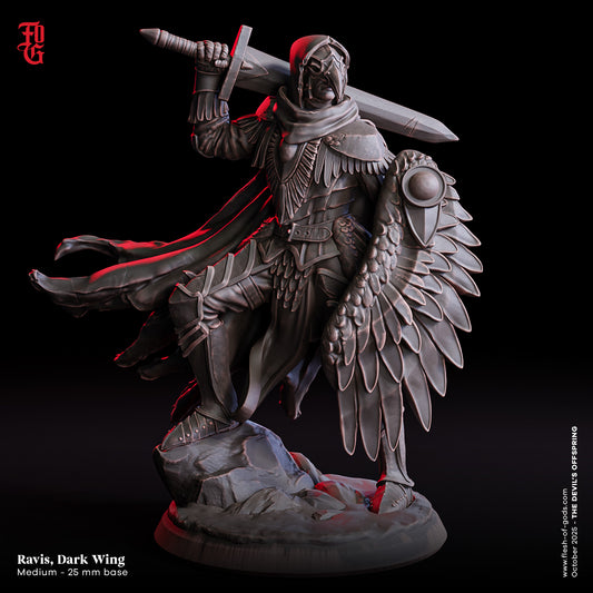 Ravis – Dark Wing | 32 mm Resin Miniatur | Flesh of Gods – The Devil’s Offspring | Tabletop & Rollenspiel Figur
