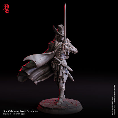 Ser Calviero – Lone Crusader | 32 mm Resin Miniatur | Flesh of Gods – The Devil’s Offspring | Tabletop & Rollenspiel Figur