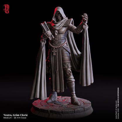 Vestra – Grim Cleric | 32 mm Resin Miniatur | Flesh of Gods – The Devil’s Offspring | Tabletop & Rollenspiel Figur